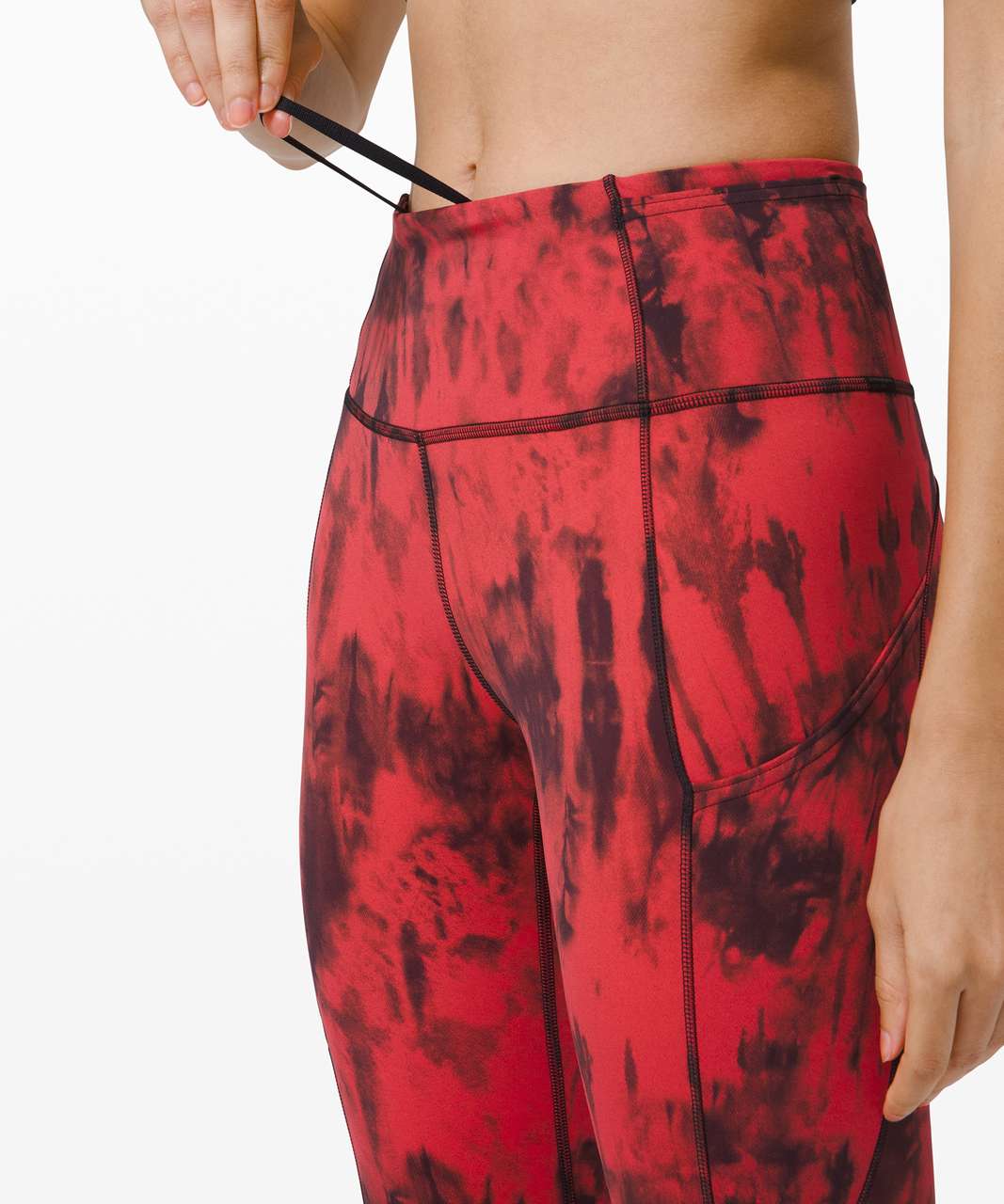 Lululemon Fast and Free Tight II 25" *Game Day - Game Day Red Black Multi