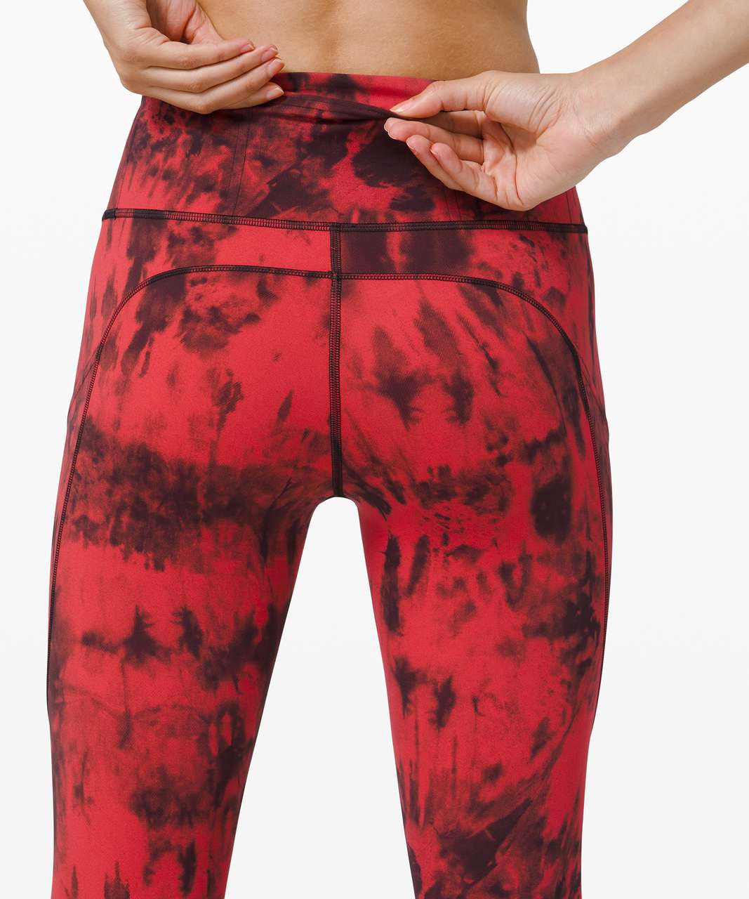 Lululemon Fast and Free Tight II 25" *Game Day - Game Day Red Black Multi