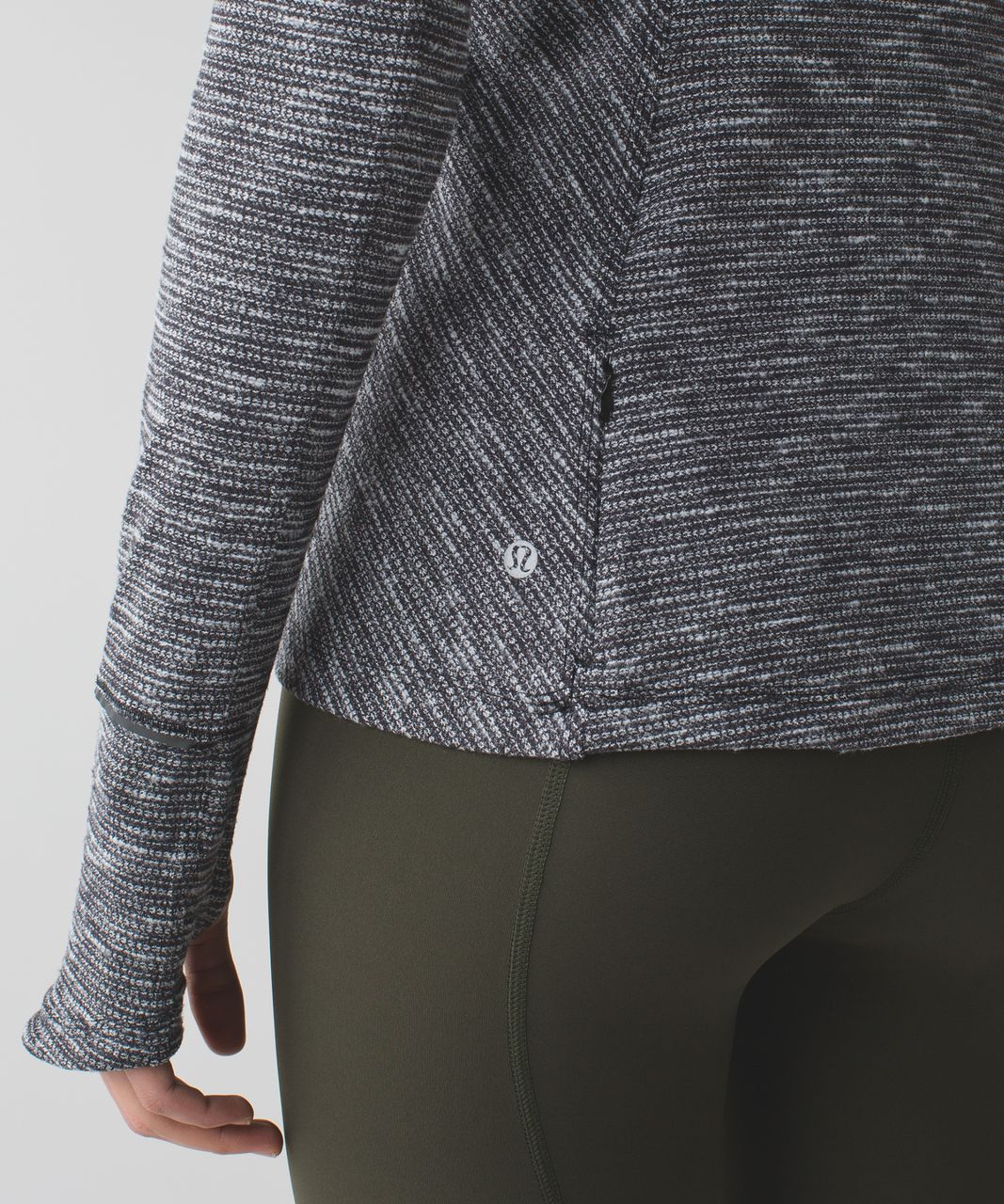 Lululemon Kanto Catch Me Long Sleeve - Coco Pique Black White