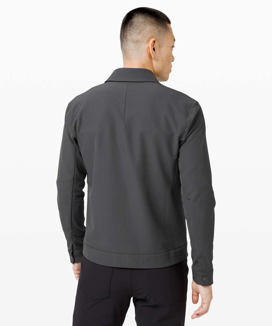 Lululemon Reflective Polka Dot Full Zip Vented Stretch Jacket Charcoal Grey  Medi