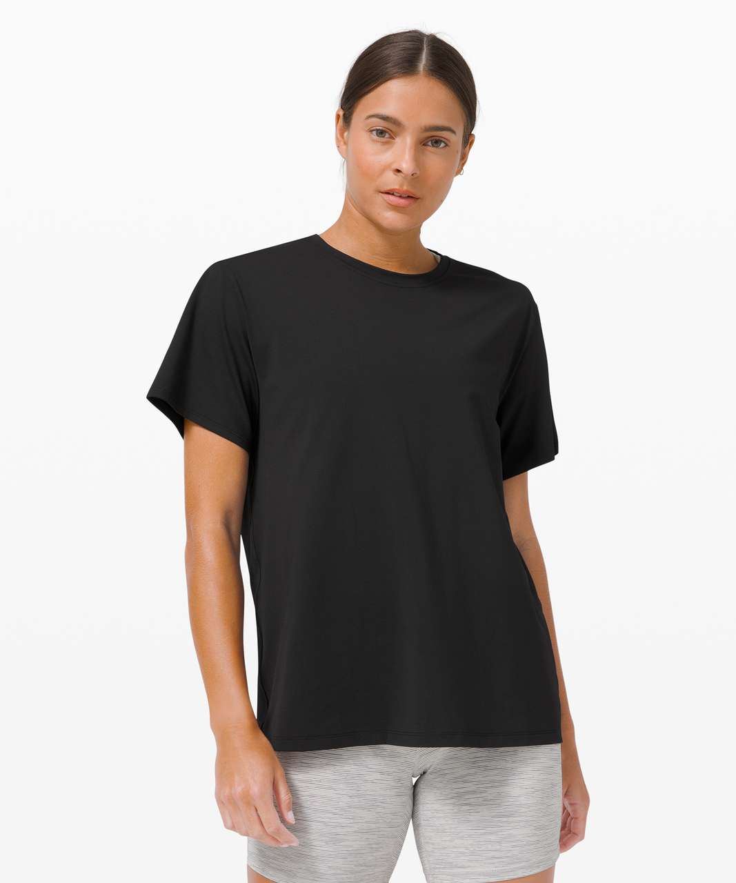 Lululemon All Yours Boyfriend Tee Black White Lulu Fanatics