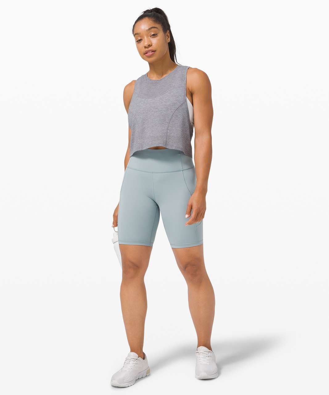 Lululemon Fast and Free High Rise Short 8 - Blue Cast - lulu fanatics