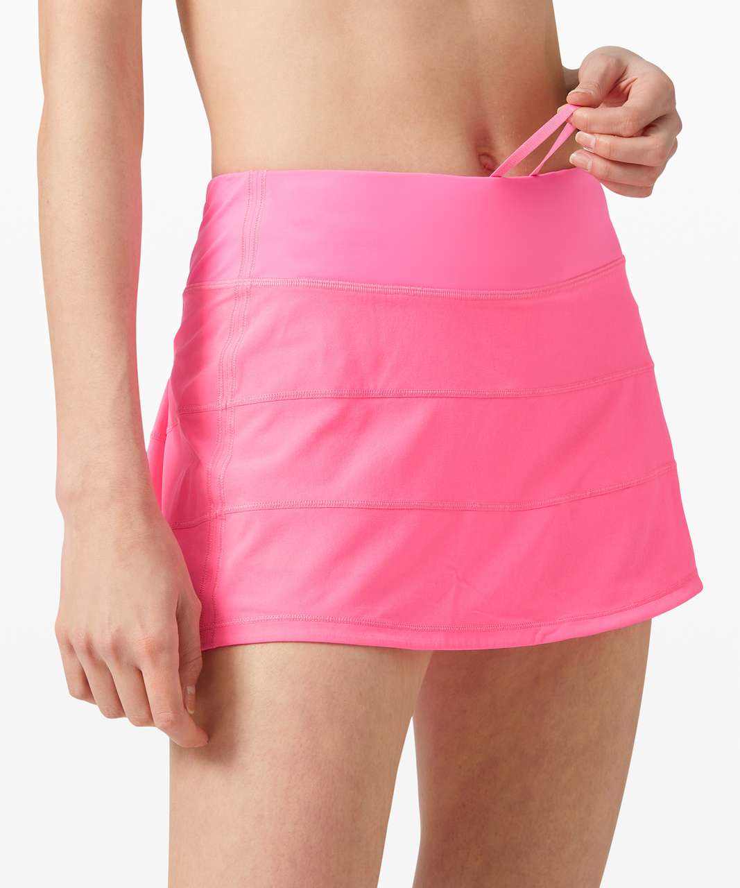 Lululemon Athletica Pace Rival MR Skirt (Pow Pink, Long, Size 10) at   Women's Clothing store