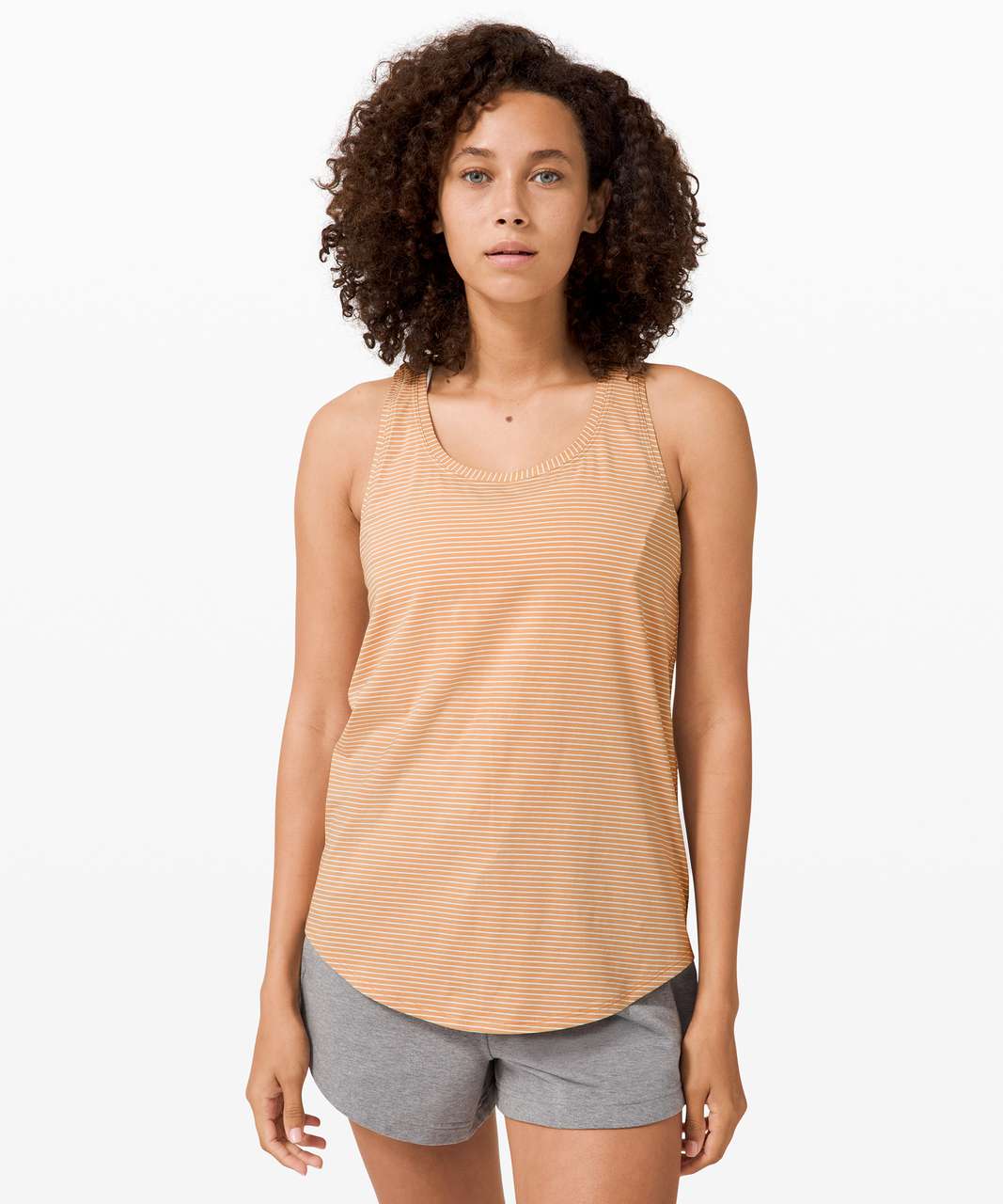 Lululemon Love Tank *Pleated - Hype Stripe Beech Wood White