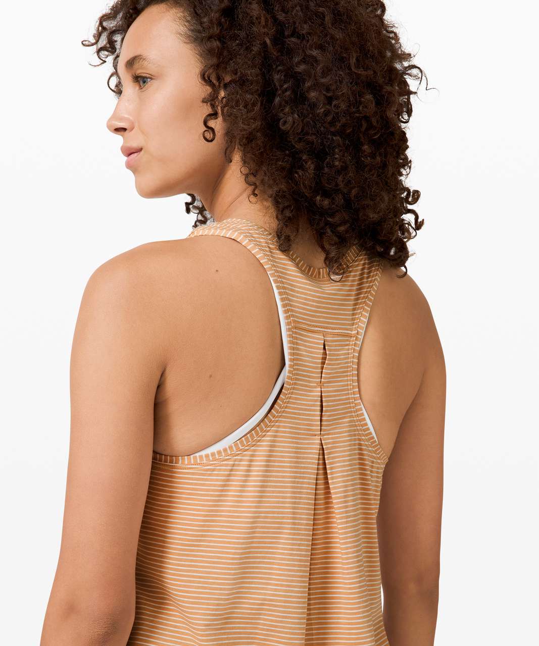 Lululemon Love Tank *Pleated - Hype Stripe Beech Wood White