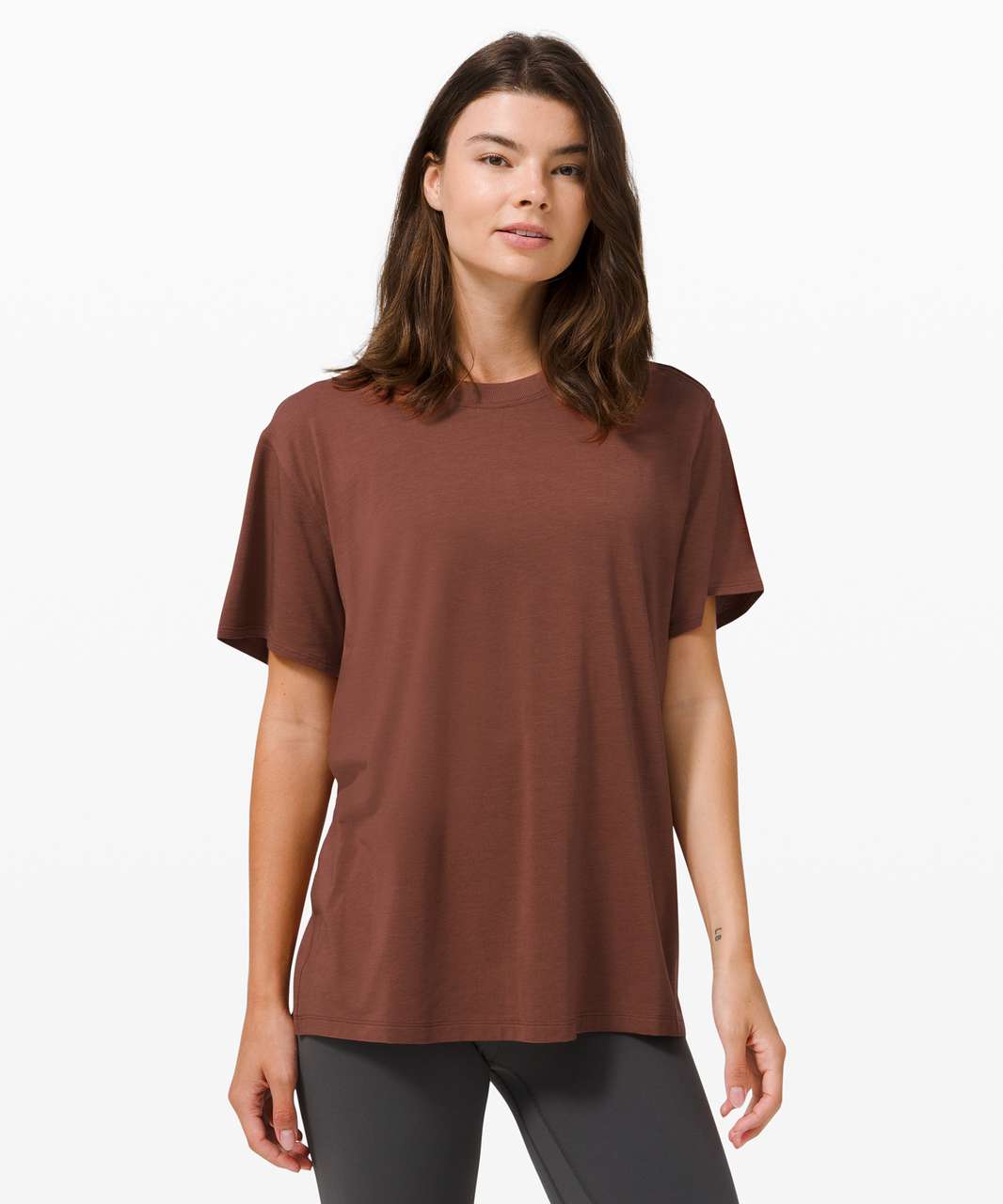 Lululemon Softstreme Gathered T-Shirt - Ancient Copper - lulu fanatics