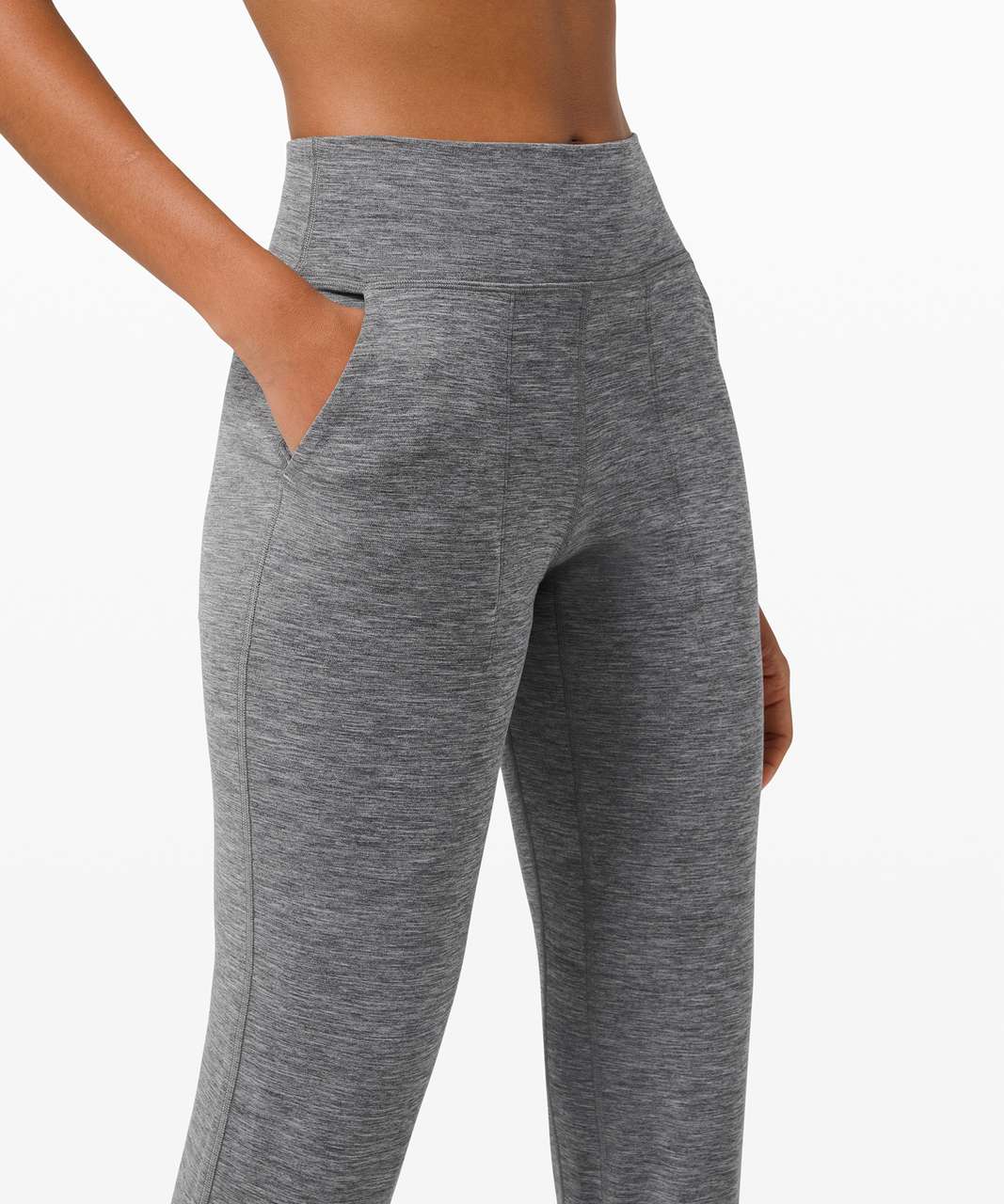 Lululemon Align Jogger Crop *23 - Heathered Black - lulu fanatics