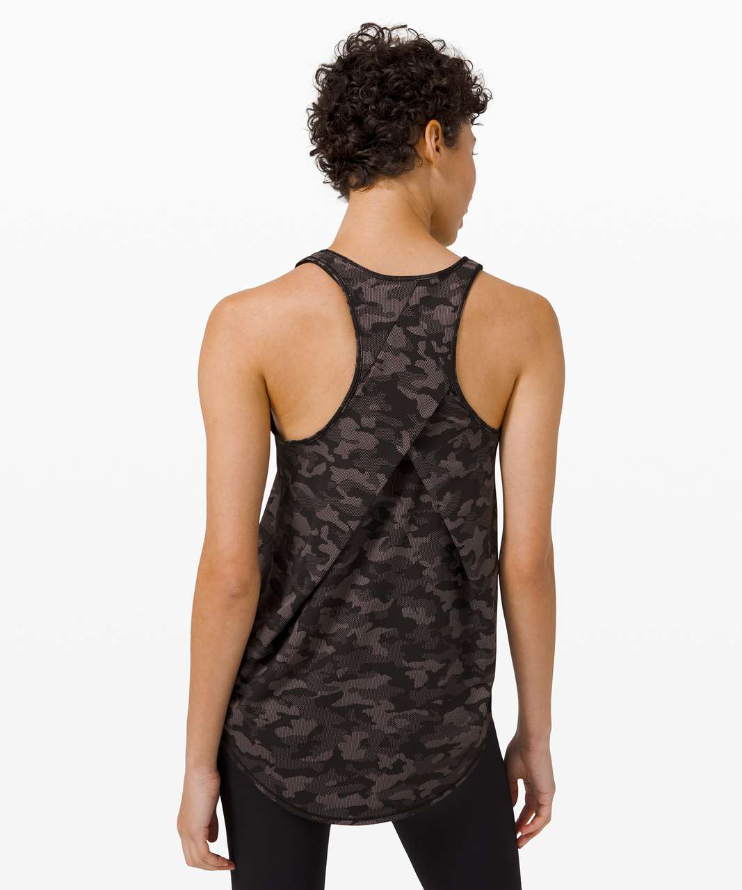 Lululemon Essential Tank *Pleated - Incognito Camo SSL Silver Drop Alpine  White - lulu fanatics