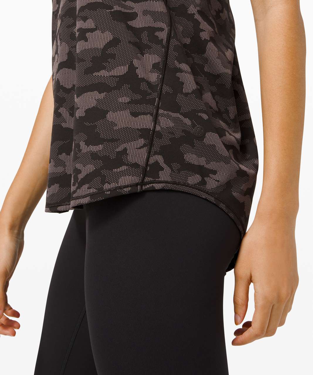 Lululemon Essential Tank *Pleated - Heritage Camo Jacquard Black Lunar Rock