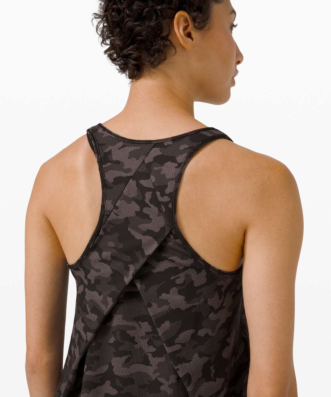 Lululemon Essential Tank *Pleated - Heritage Camo Jacquard Black Lunar Rock  - lulu fanatics