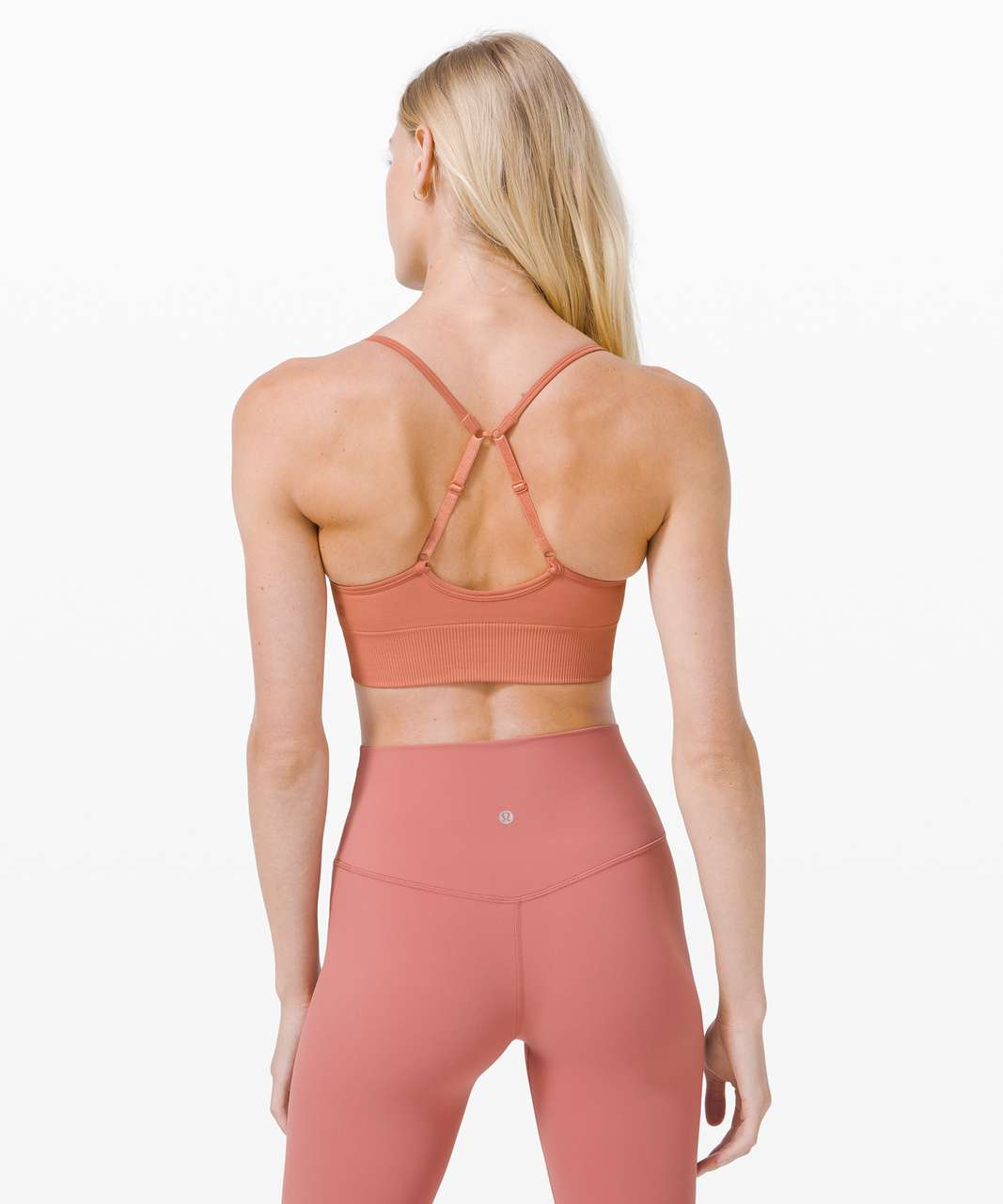 Lululemon Ebb To Street Bra *Light Support, A/B Cup - Rustic Coral - lulu  fanatics