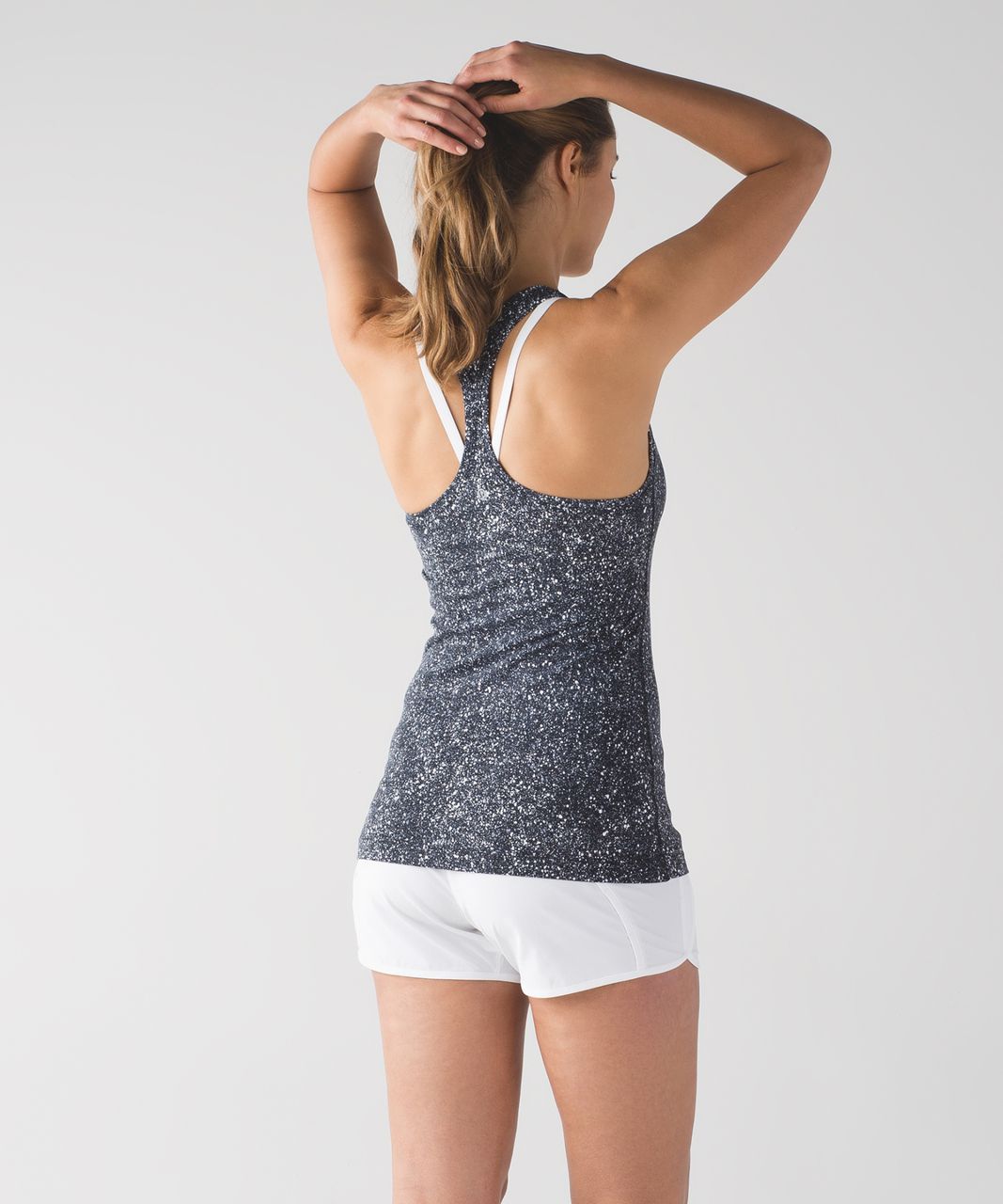 Lululemon Cool Racerback - Dottie Tribe White Black - lulu fanatics