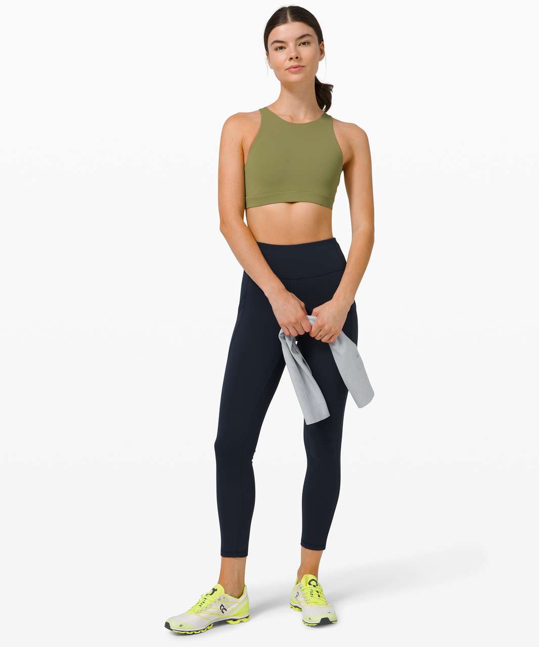 Detox Yoga Studios - New Lululemon High Neck Energy Bra in “Green