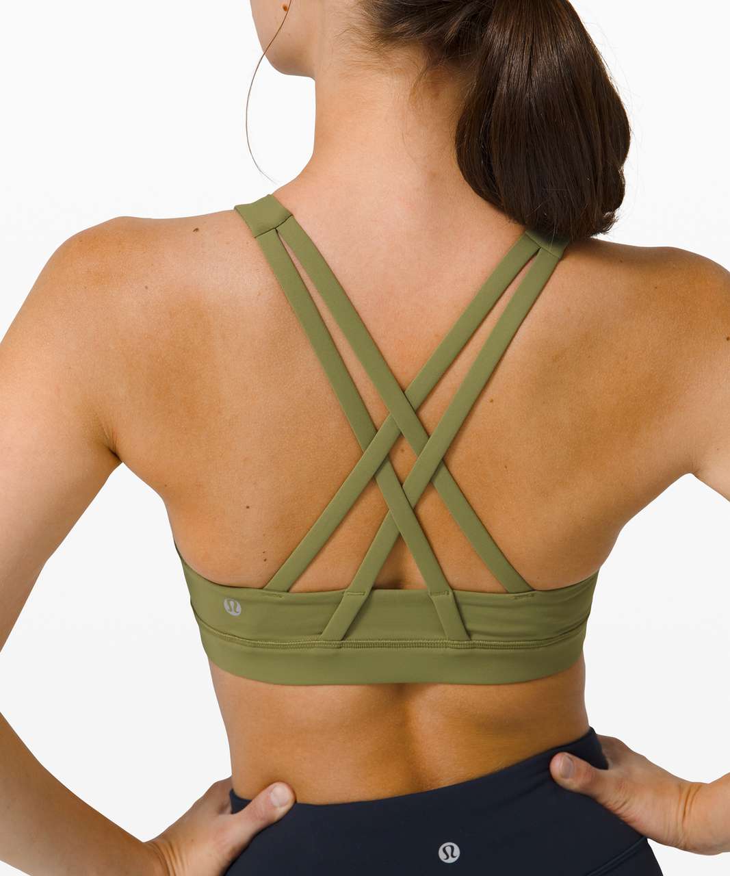 Lululemon Energy Bra High Neck *Medium Support, B–D Cup - Bronze Green -  lulu fanatics