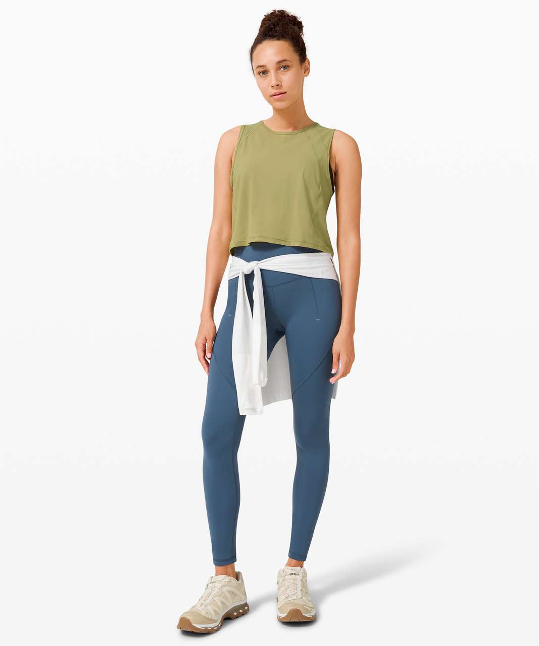 Lululemon Sculpt Tank *Cropped - Hazel Green - lulu fanatics