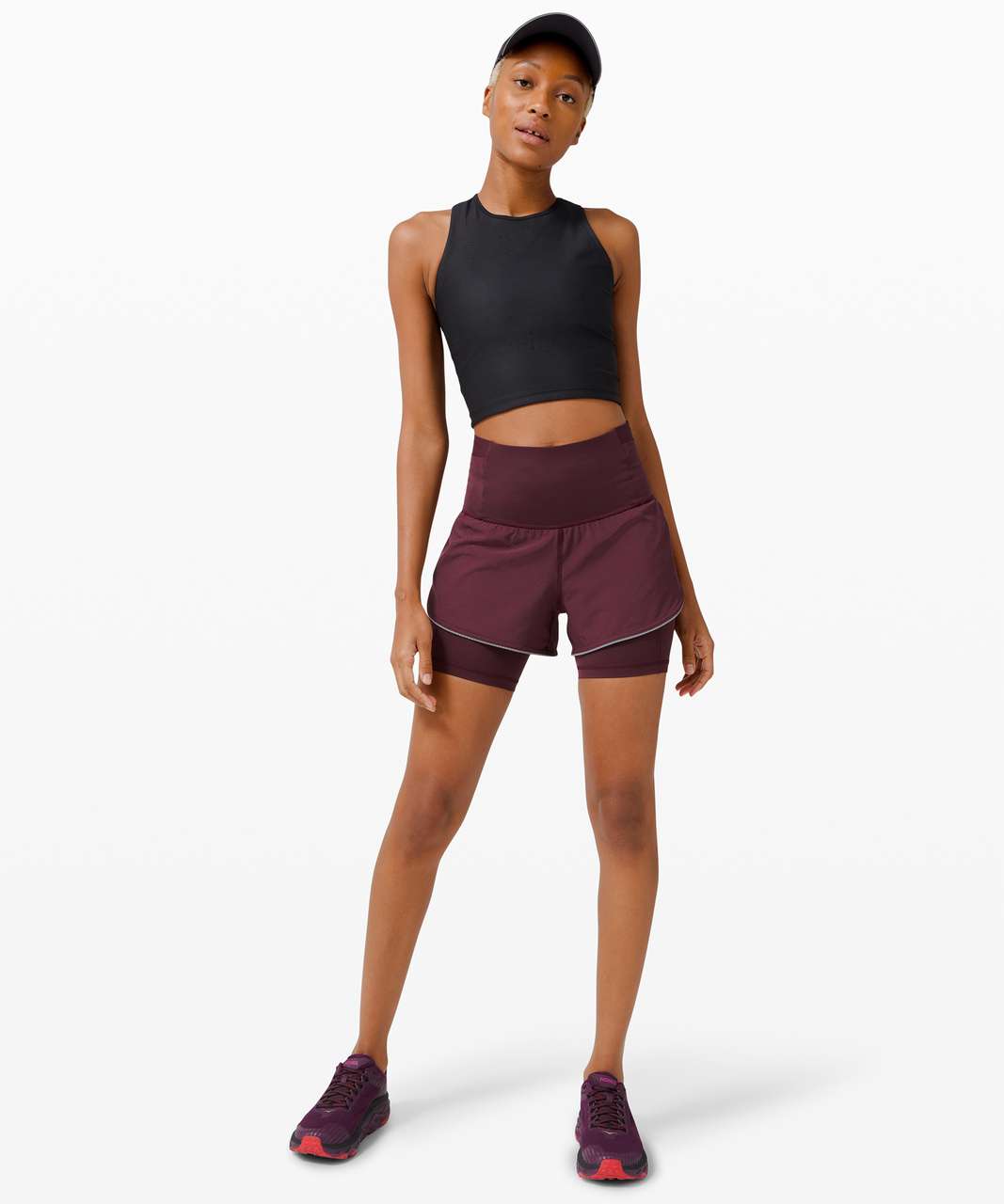 Lululemon Fast and Free 2-in-1 Short Elite - Cassis - lulu fanatics