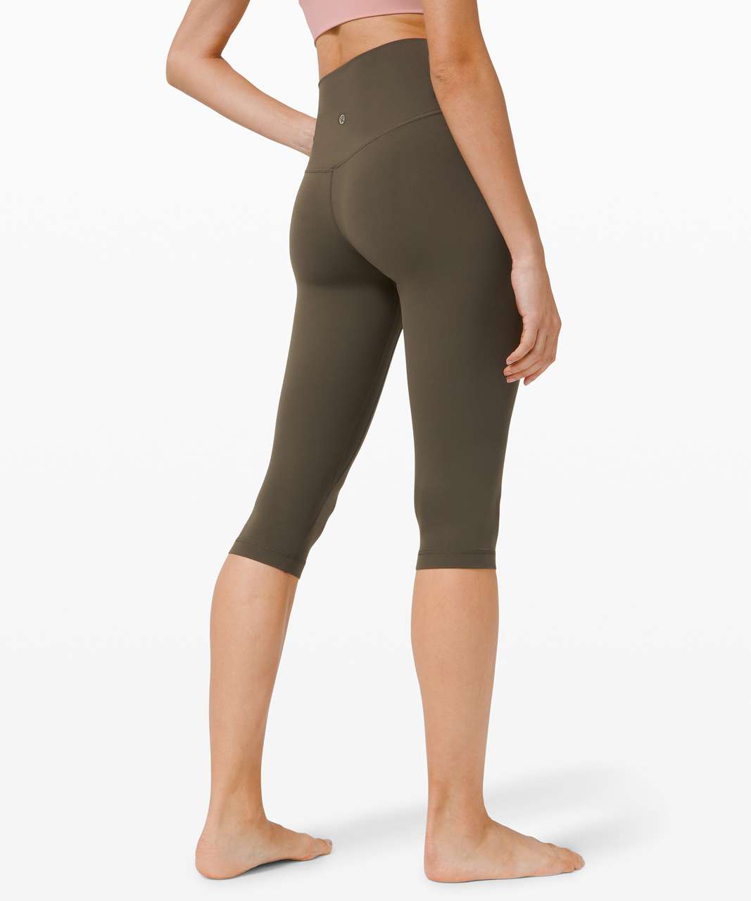 Lululemon Align High Rise Crop 17 - Dark Olive - lulu fanatics