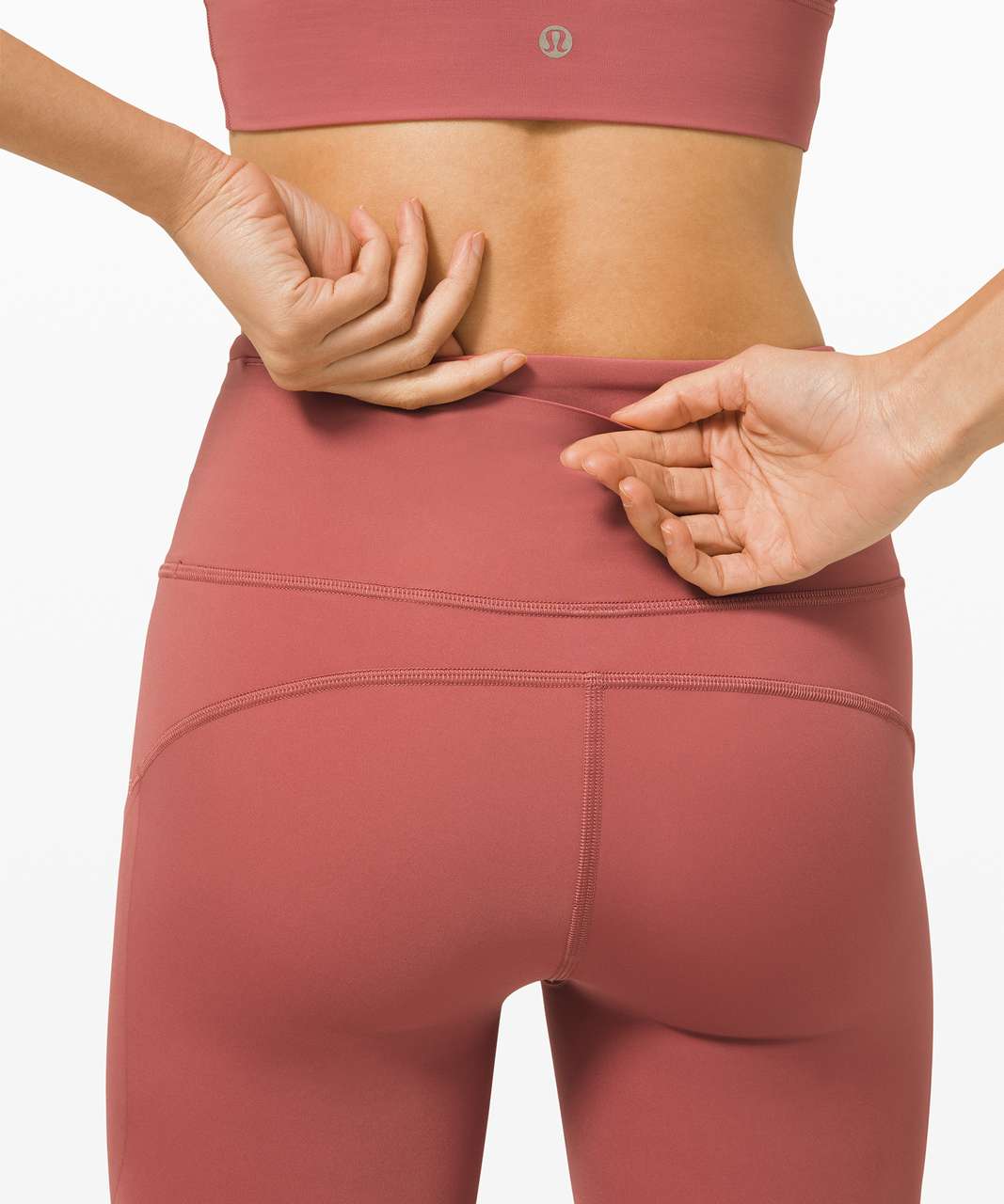 Lululemon Fast and Free High Rise Crop 21 Elite - Cherry Tint