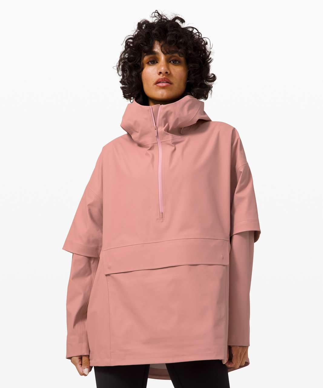 Lululemon Into the Drizzle 1/2 Zip Jacket - Chalky Rose - lulu fanatics