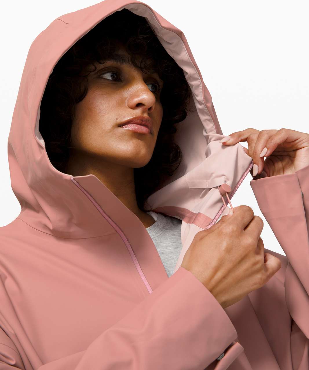 Lululemon Into the Drizzle 1/2 Zip Jacket - Chalky Rose