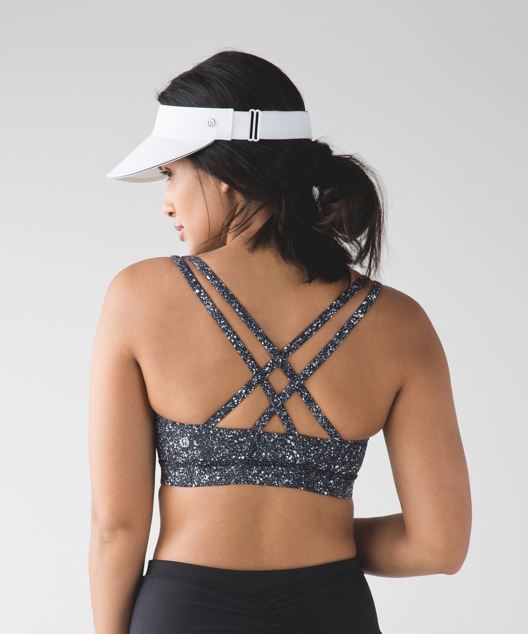 Lululemon Energy Bra - Mini Splatter White Black - lulu fanatics