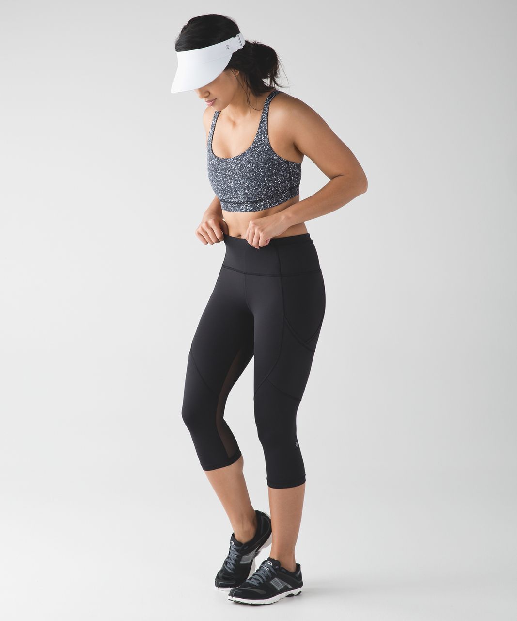 Lululemon Energy Bra - Mini Splatter White Black - lulu fanatics