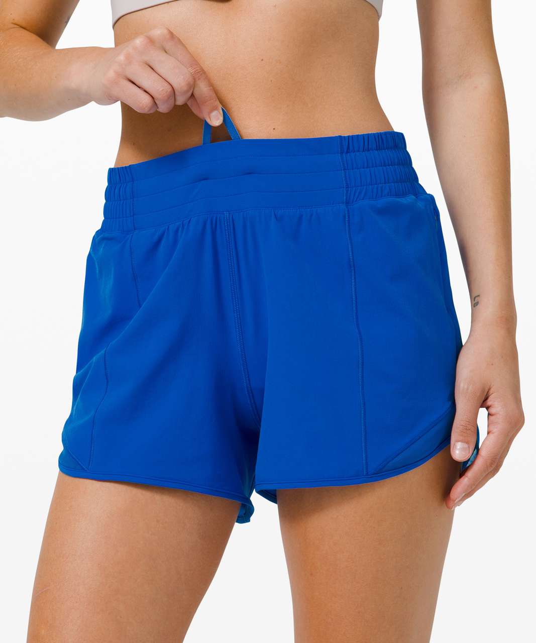 Lululemon Hotty Hot Short *High-Rise Long 4" - Cerulean Blue