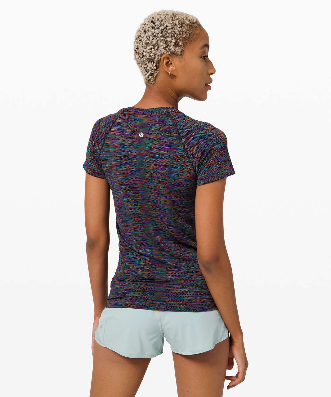 Lululemon Swiftly Tech Short Sleeve 2.0 *Love - Black / Rainbow - lulu  fanatics