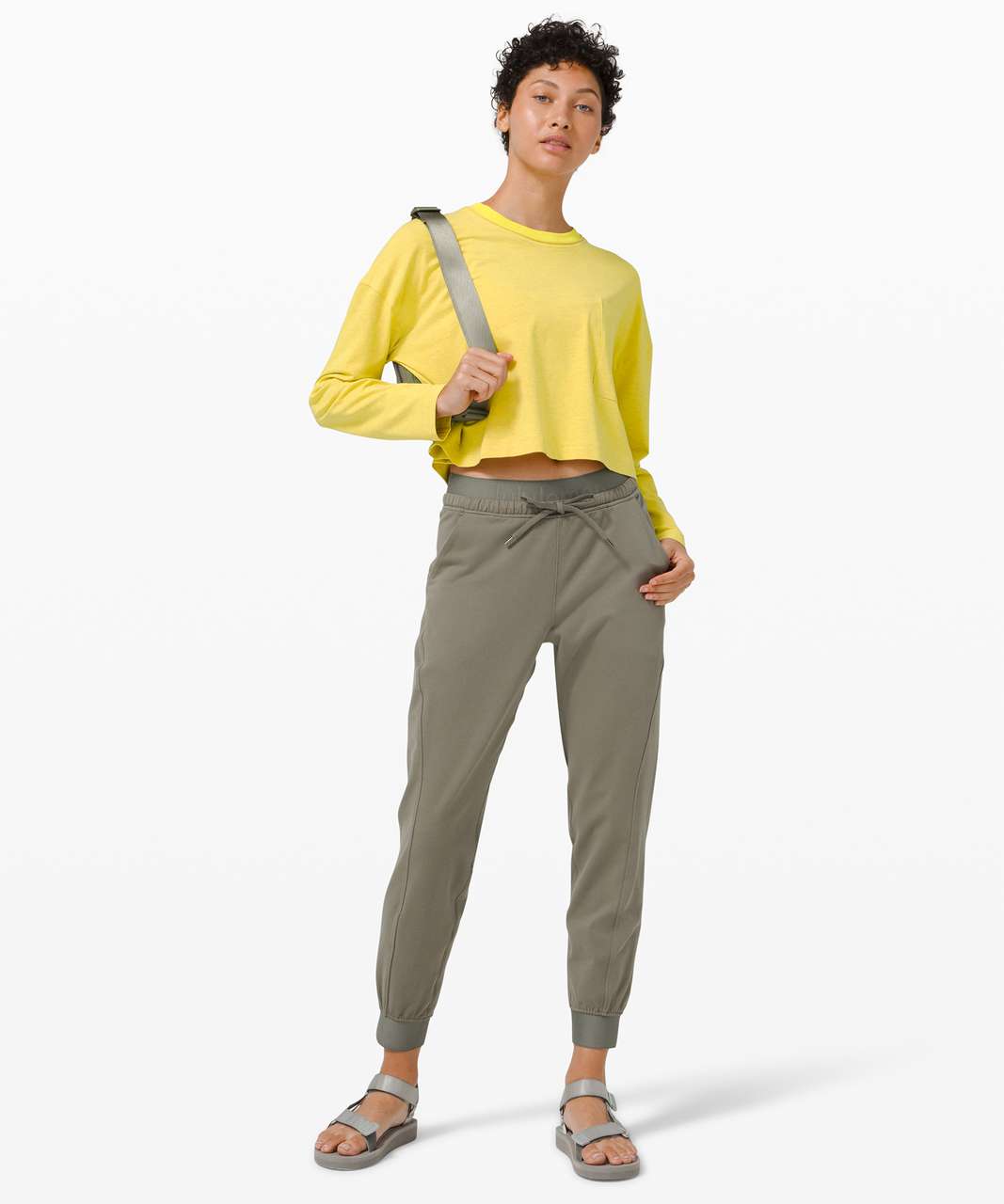 Lululemon Check the Box Long Sleeve - Heathered Yellow Serpentine