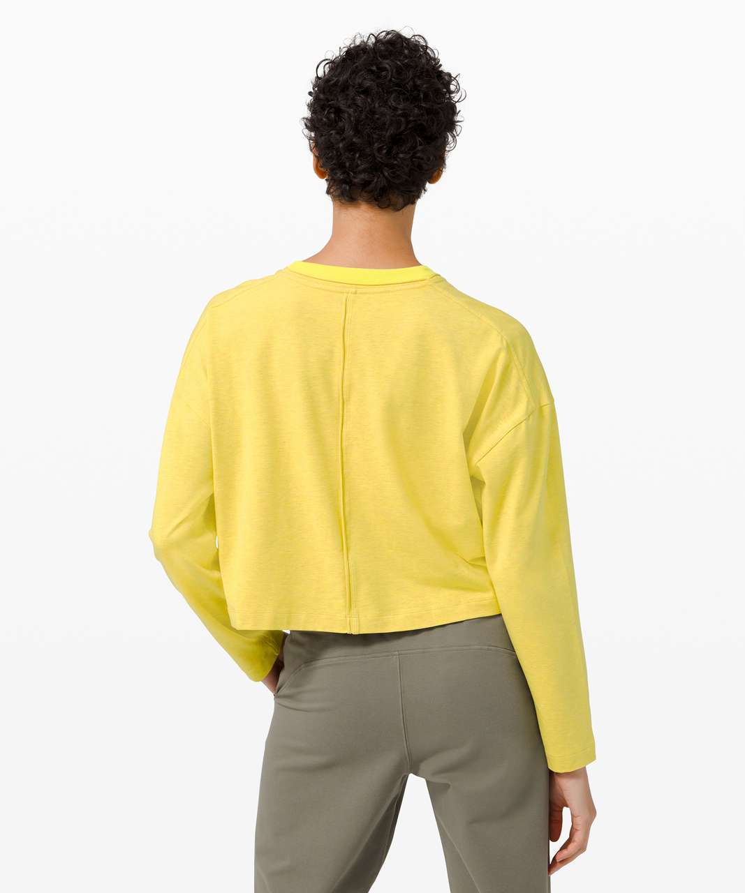 Lululemon Check the Box Long Sleeve - Heathered Yellow Serpentine