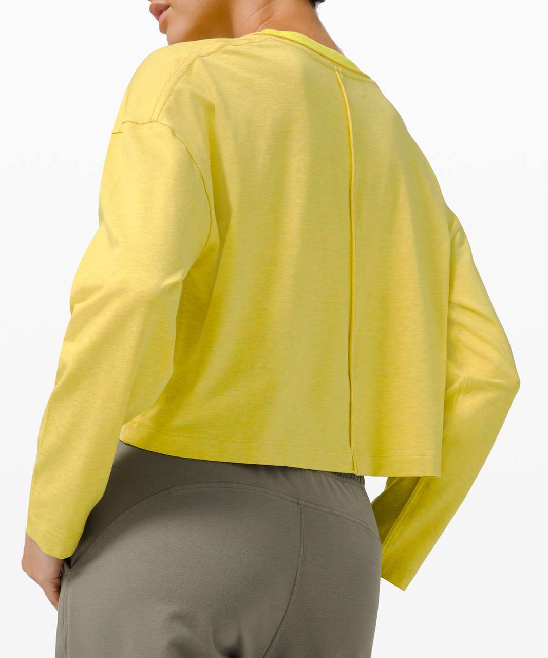 Lululemon Check the Box Long Sleeve - Heathered Yellow Serpentine