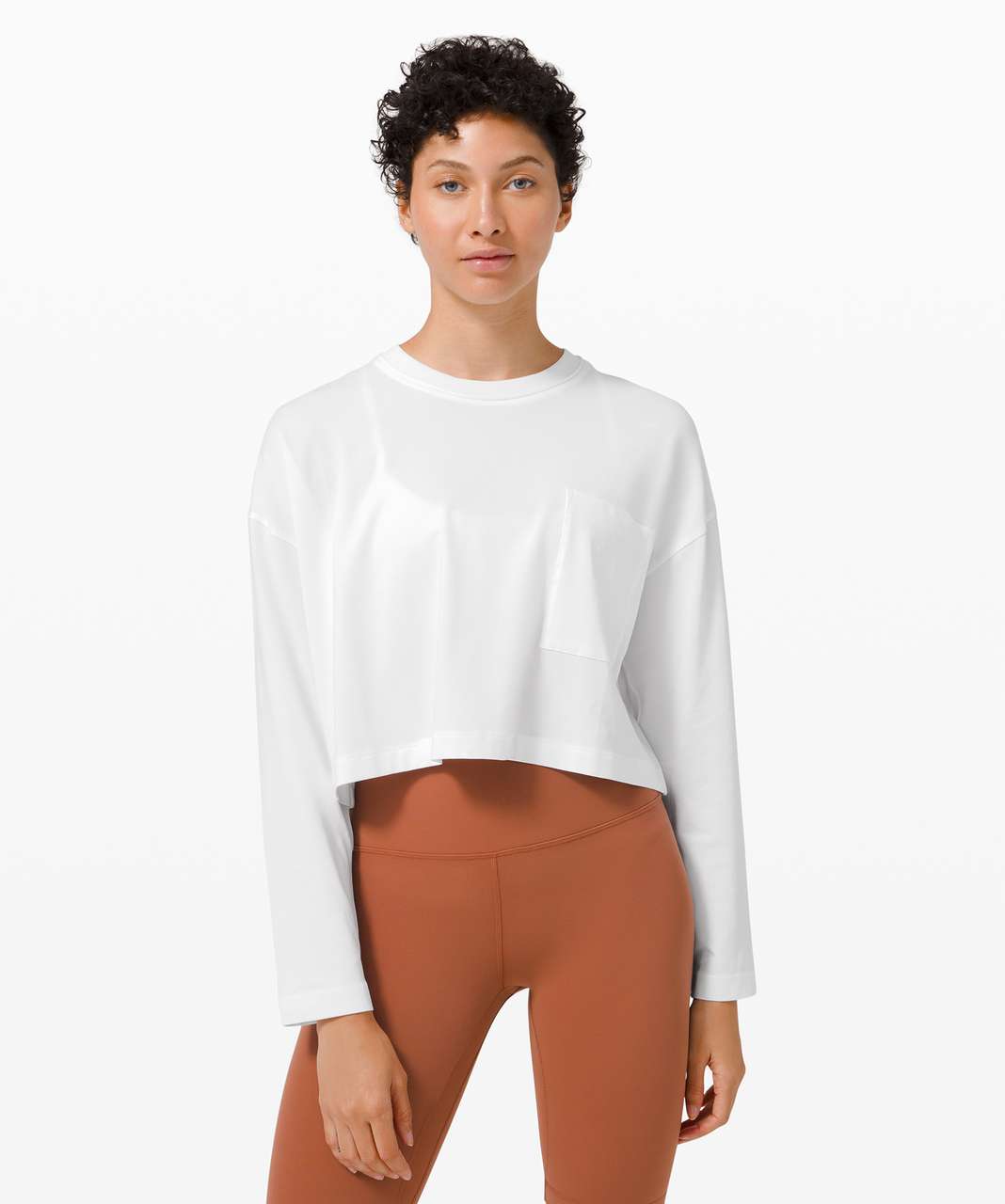 Lululemon Check the Box Long Sleeve - White - lulu fanatics