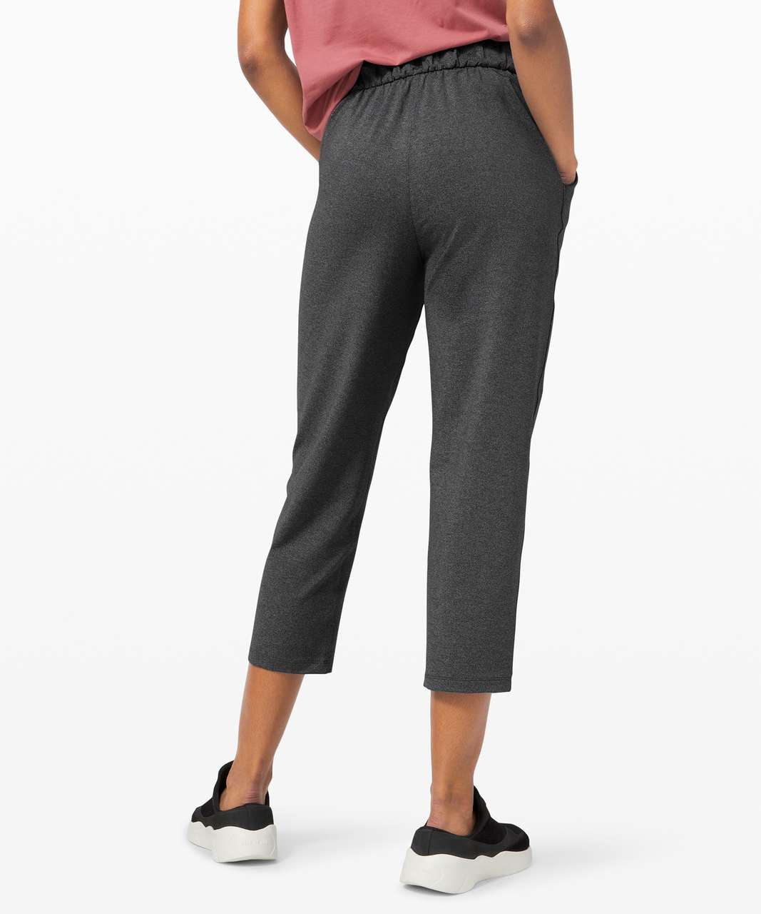 LULULEMON NWT Keep Moving Crop Pants Heathered Black/ Black Sz 4