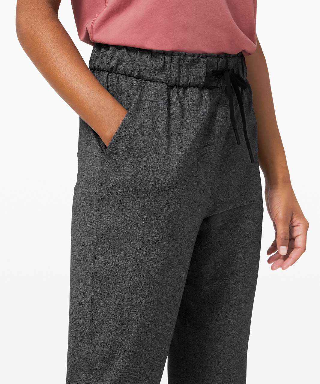 Lululemon Keep Moving Crop 23" - Heathered Black / Black