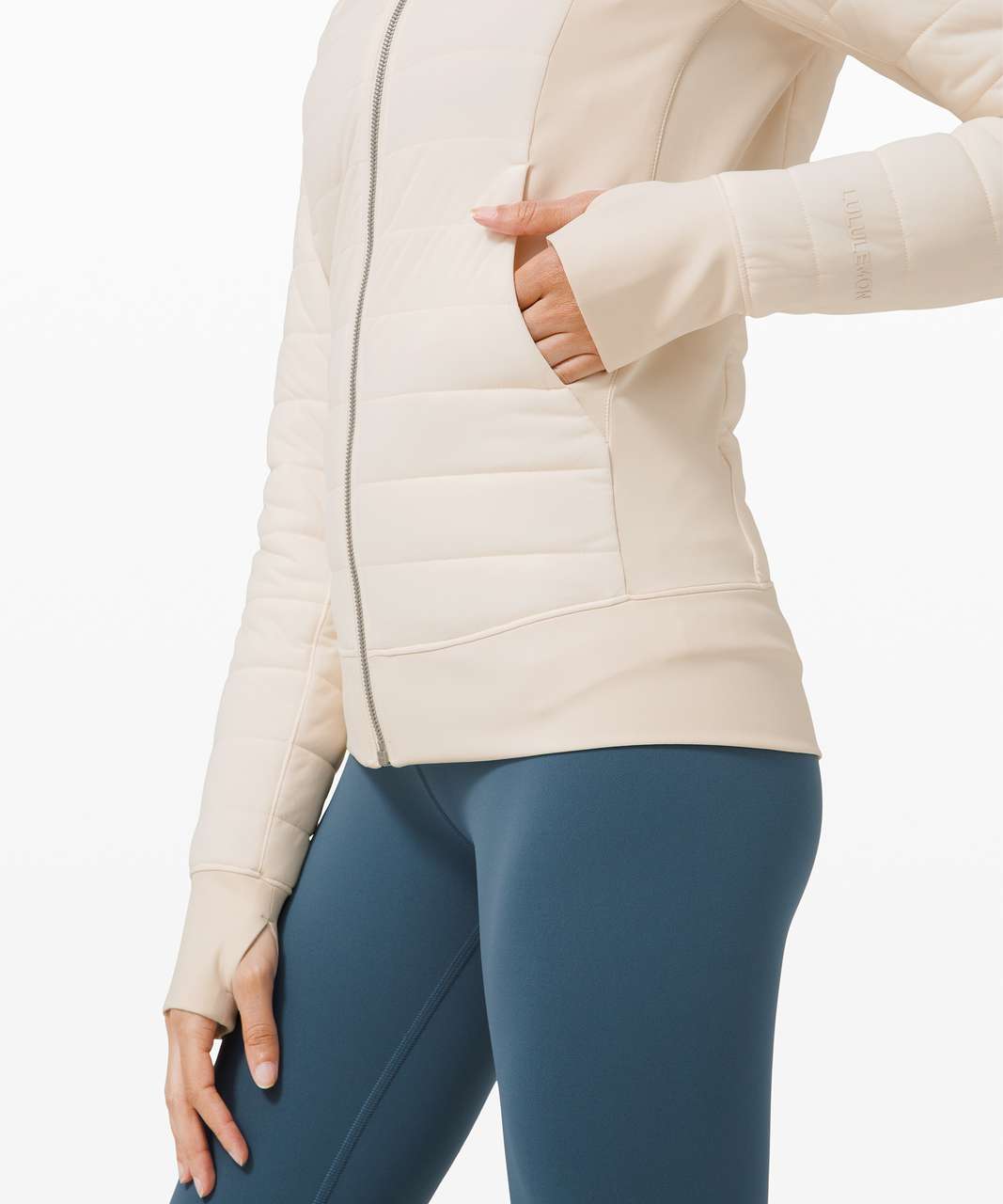 Lululemon Dynamic Movement Zip Hoodie - Light Ivory - lulu fanatics