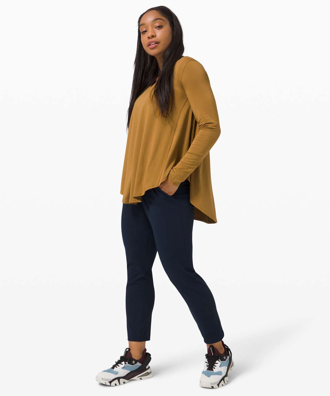 Lululemon Up for Down Time Long Sleeve - Spiced Bronze