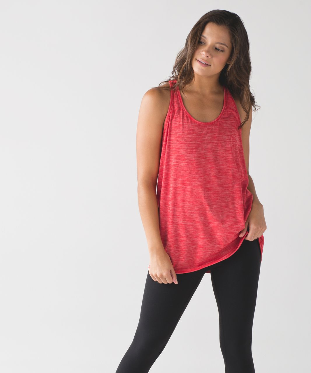 Lululemon Essential Tank - Heathered True Red - lulu fanatics