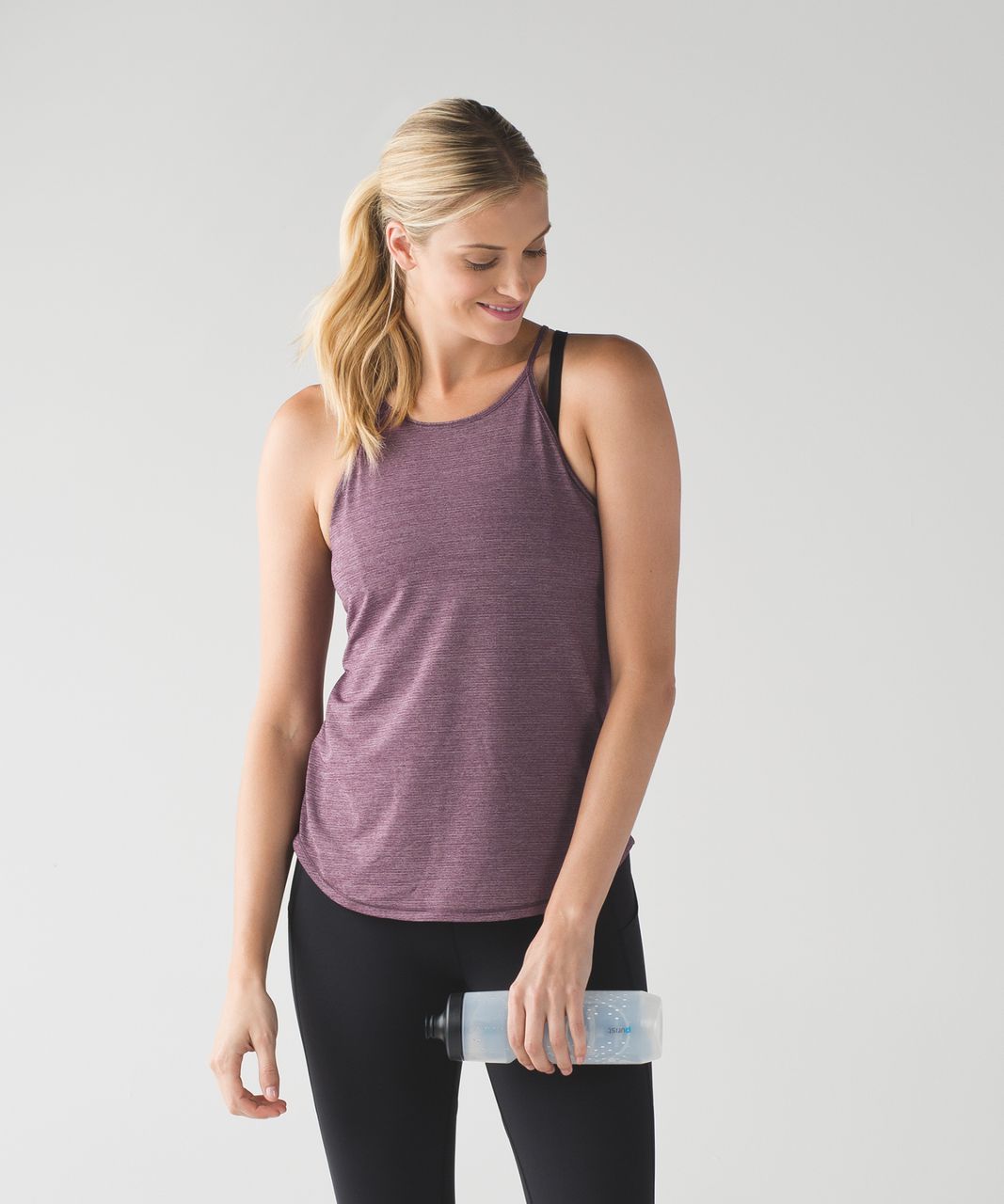 Lululemon Fast As Light Singlet - Heathered Bordeaux Drama