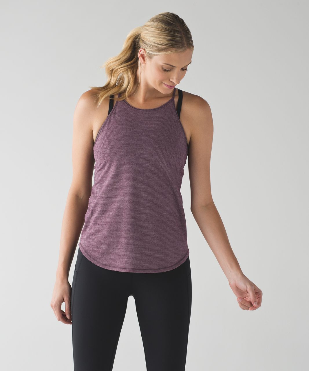 Lululemon Fast As Light Singlet - Heathered Bordeaux Drama