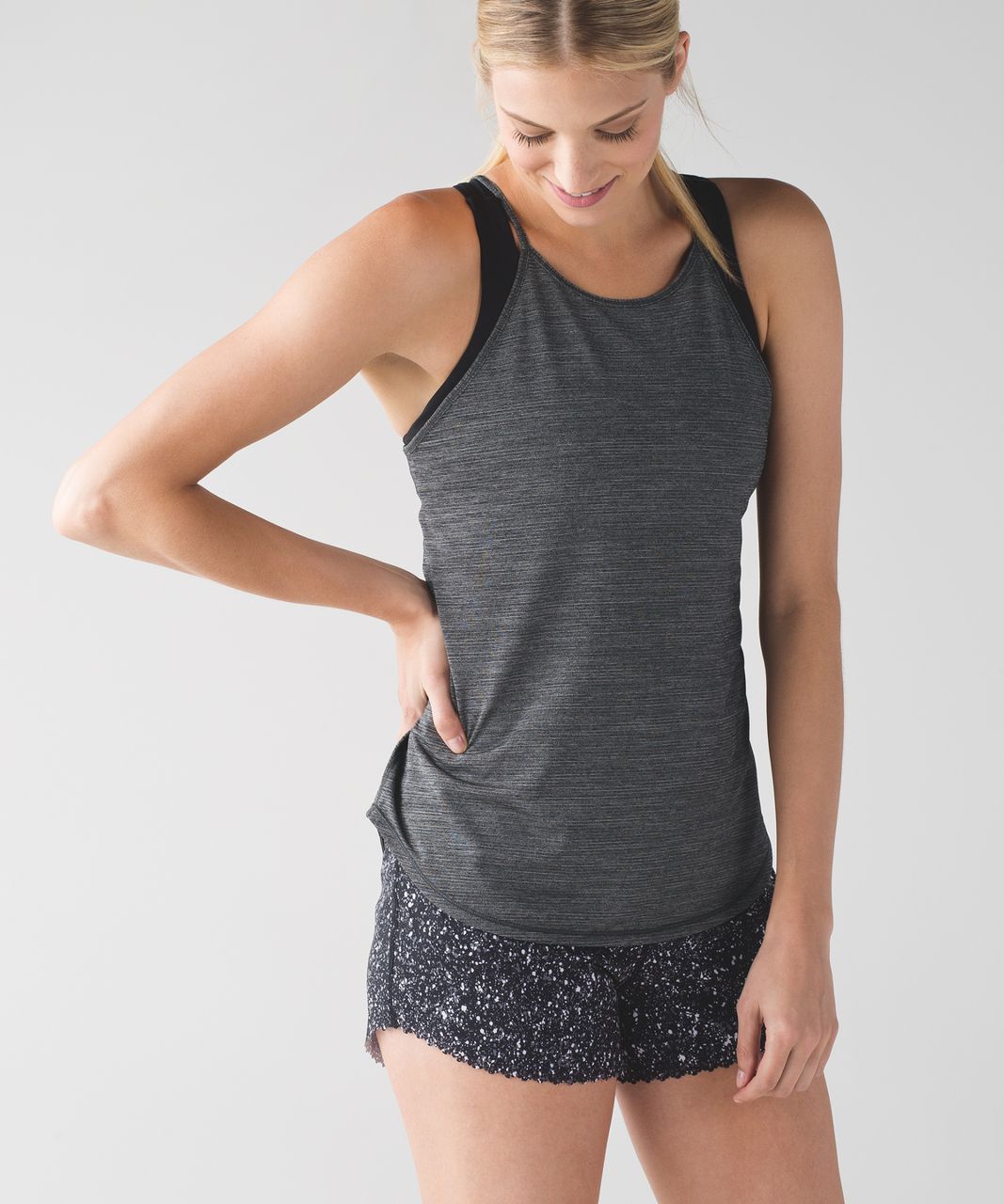 Lululemon Fast As Light Singlet - Heathered Black