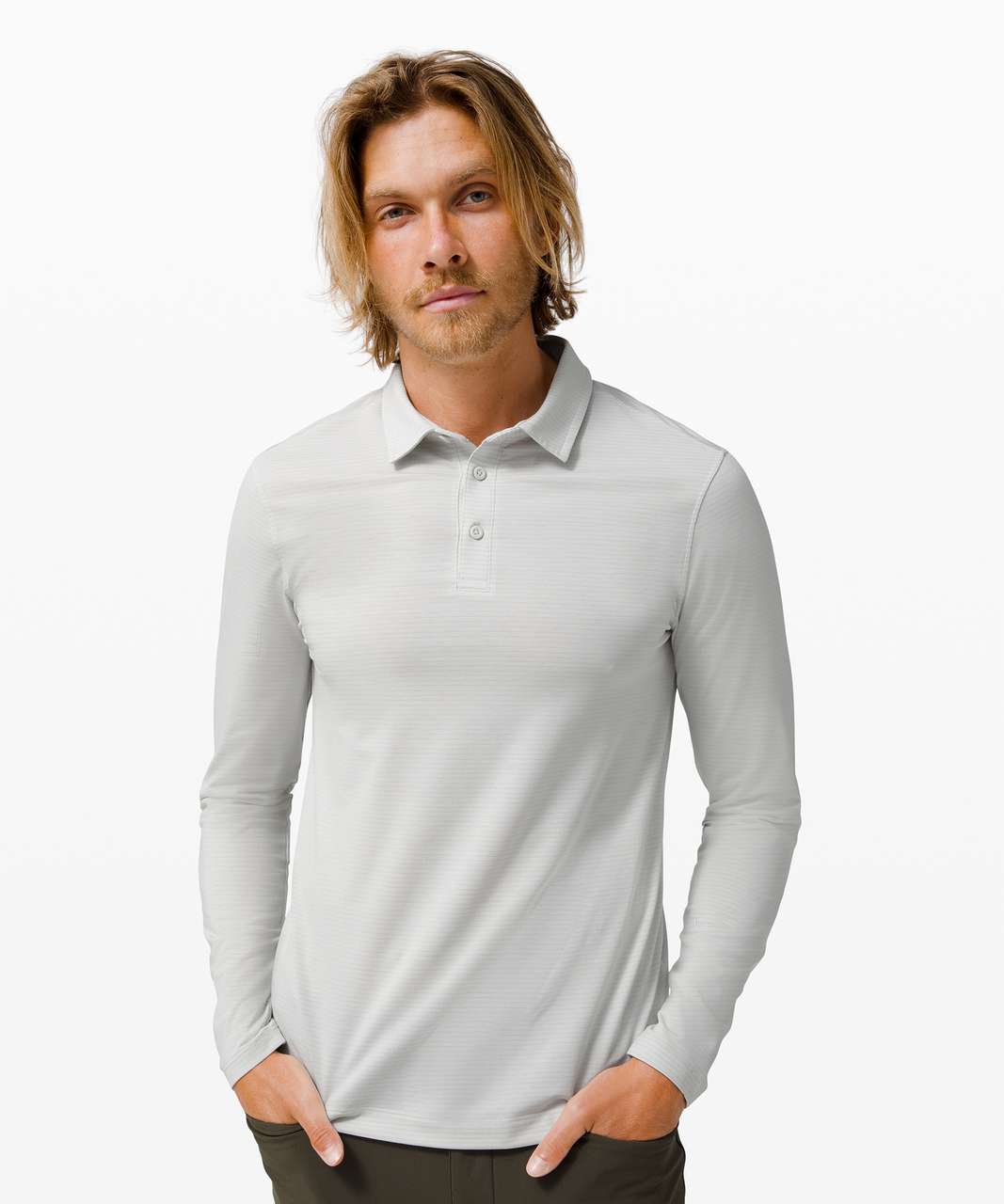 Lululemon Evolution Long Sleeve Polo - Heathered Vapor