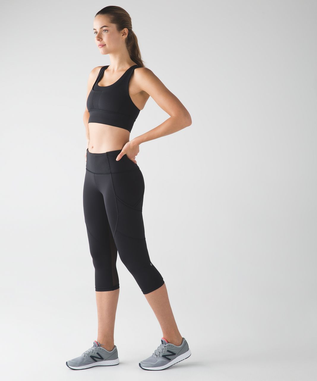 Lululemon Run Stuff Your Bra (Long Line) - Black - lulu fanatics