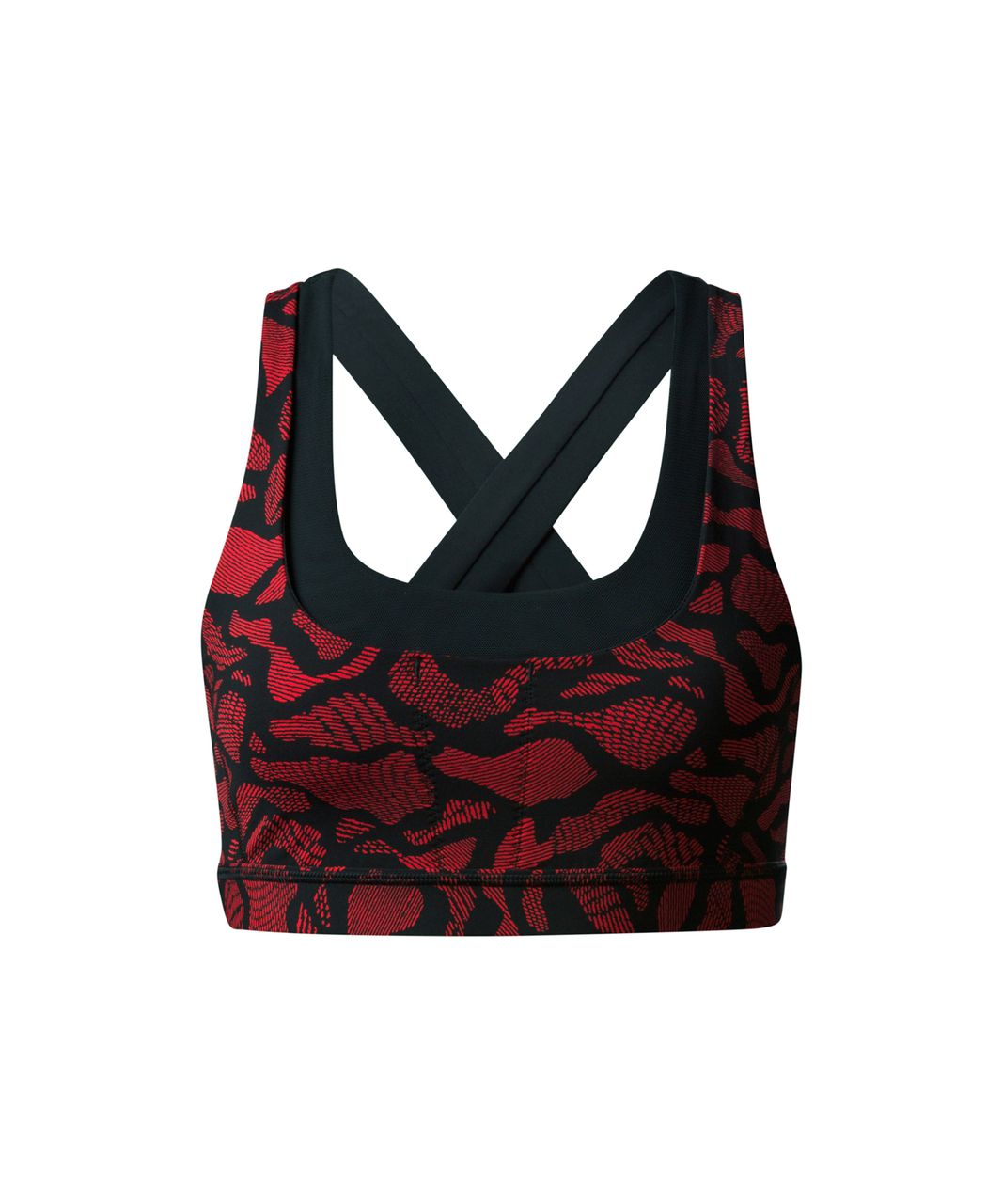 Power Mesh Sports Bra, Red