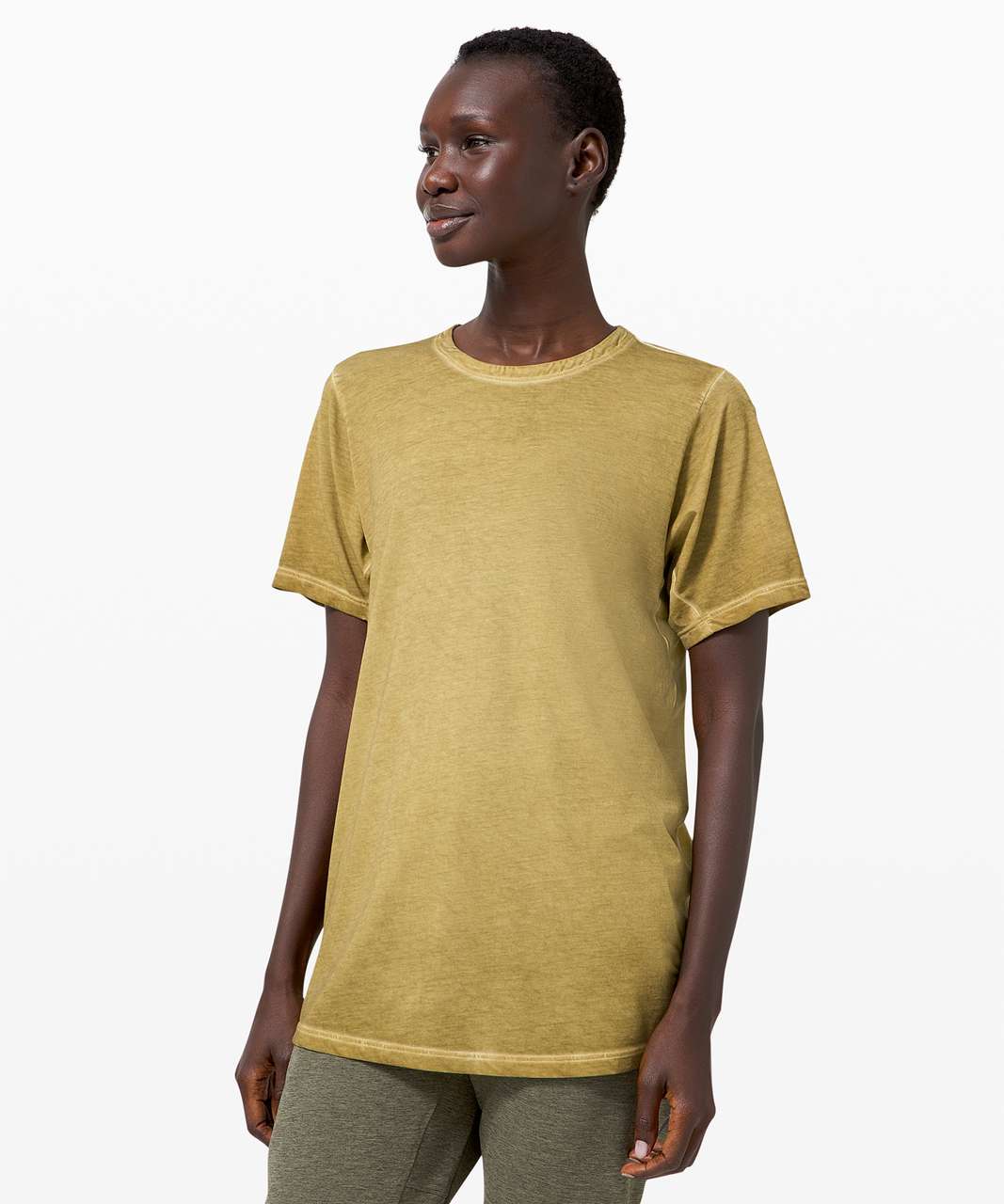 Lululemon Ashta Short Sleeve Tee *lululemon lab - Hazy Gold Sun Wash