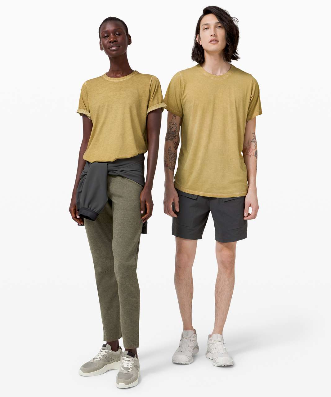 Lululemon Ashta Short Sleeve Tee *lululemon lab - Hazy Gold Sun Wash