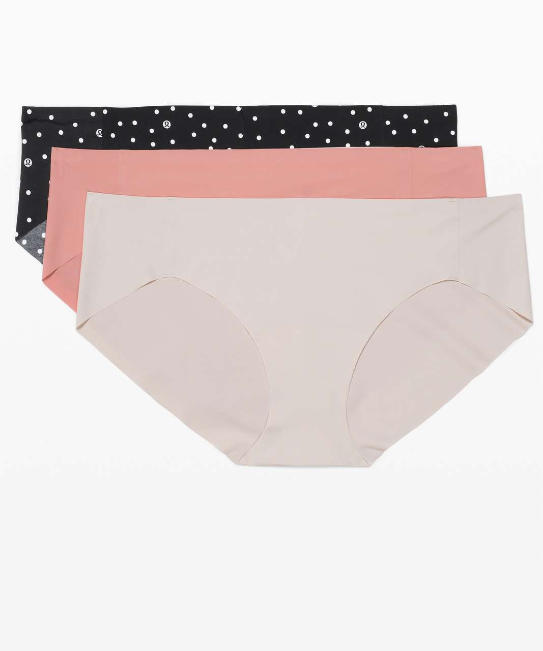 Lululemon Smooth Seamless Hipster 3 Pack - Inspirit Polka White Black / Pink Pastel / Chrome