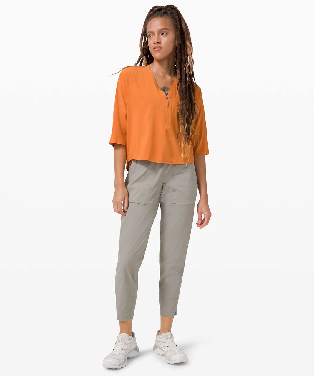 Lululemon Sarala Shirt *lululemon lab - True Tangerine