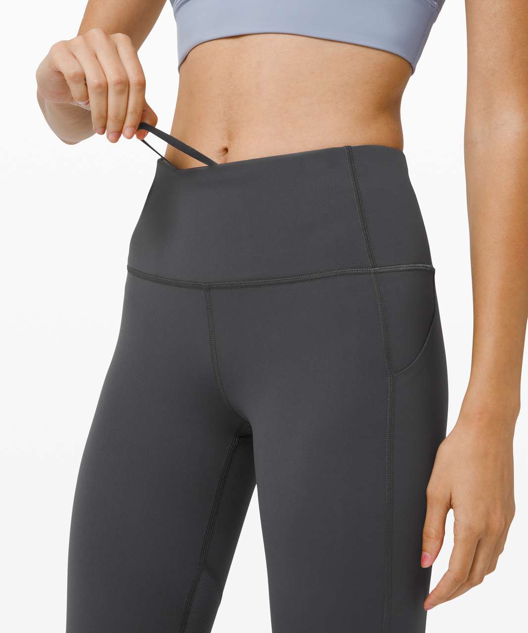 Lululemon Pace Rival High-Rise Crop 22 - Graphite Grey - lulu fanatics