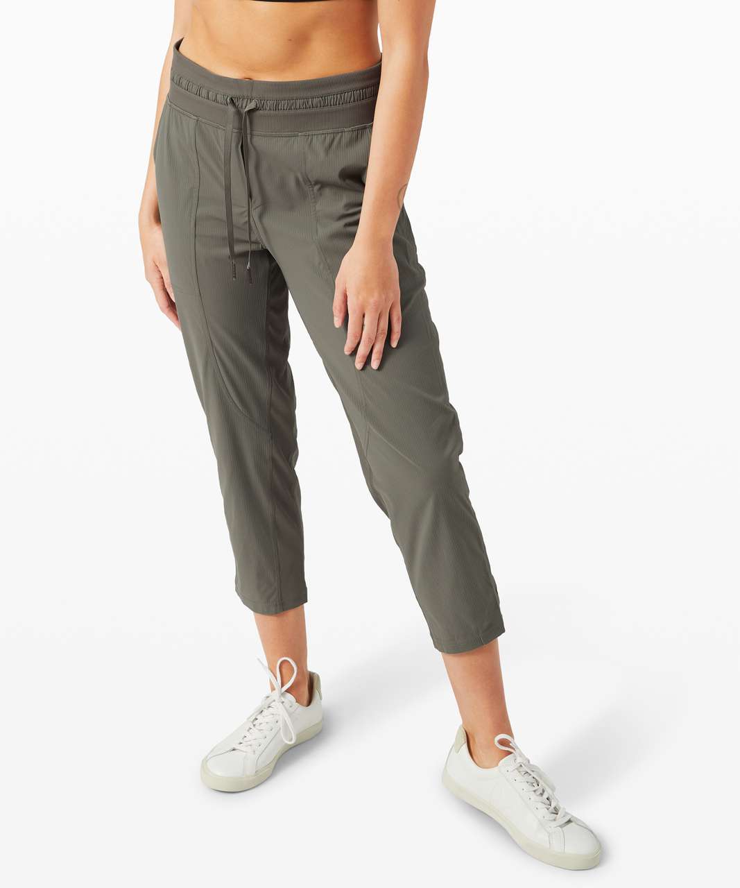 Ivivva By Lululemon Girls Dance Studio Pants Gray Grey Striped