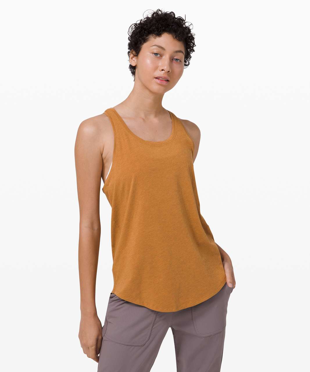 Lululemon Love Tank *Pleated - Heathered Spiced Bronze